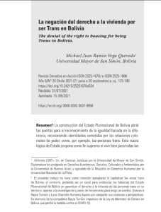 La negación de la vivienda a personas Trans en Bolivia